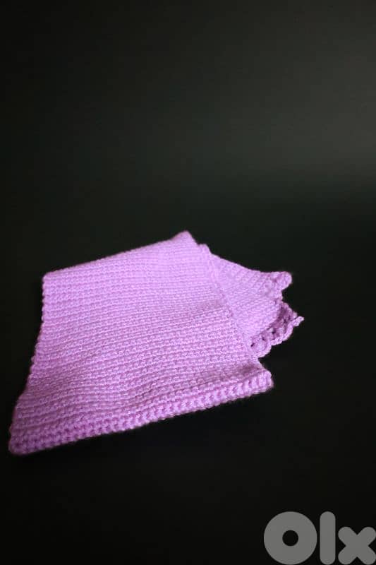 Purple scarf handmade 1