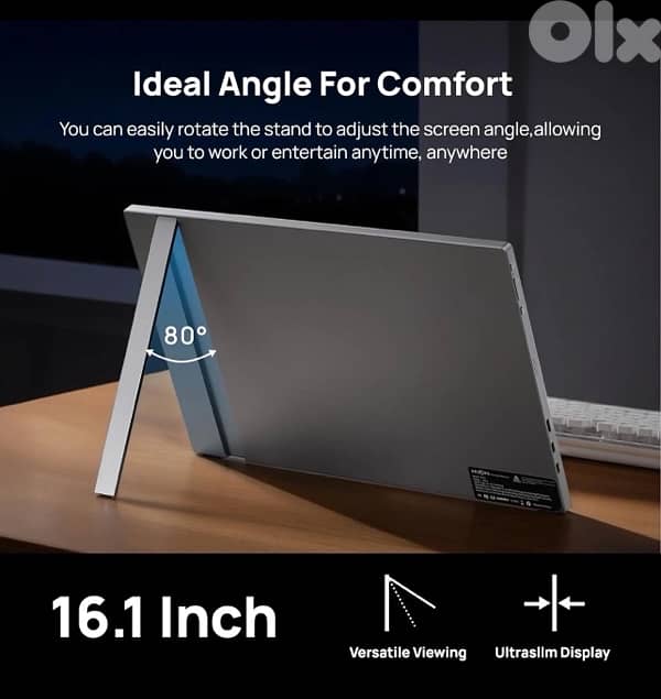 16.1" 144Hz Portable Gaming Monitor for Laptop, Switch, PS, PC, Mac 6