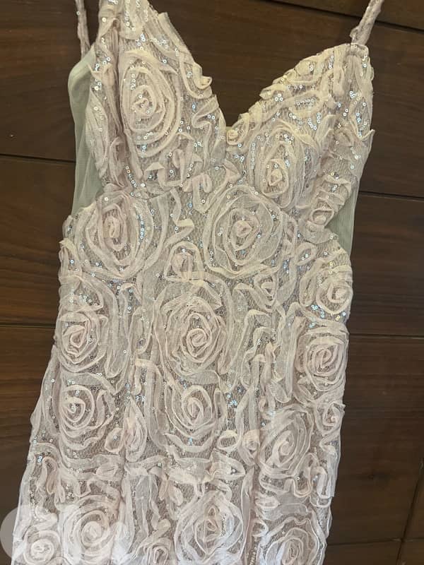 Party light pink dress 1