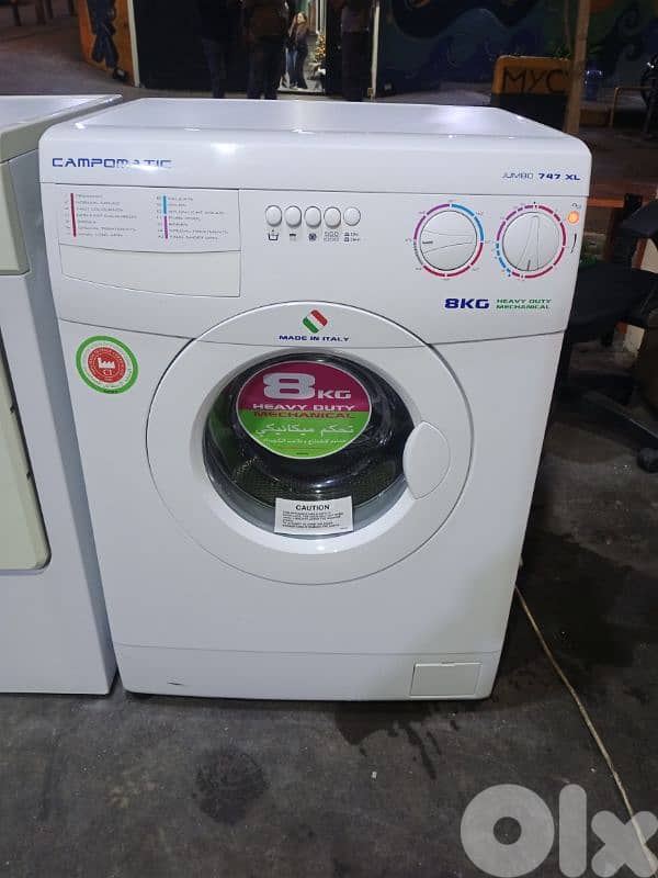 غسالا كامبو متك ايطالي 8 كيلو تحكم مكنيك 0