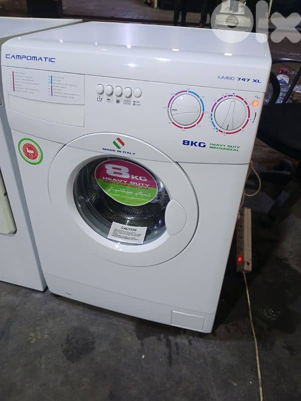 غسالا كامبو متك ايطالي 8 كيلو تحكم مكنيك 2