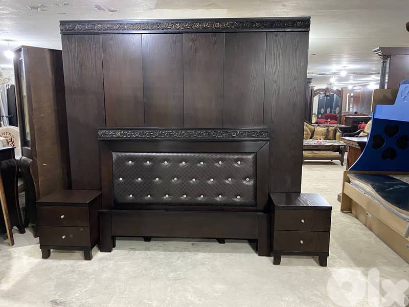 اوضة نوم شغل توصاية خشب زان ولاتي ملبسة قشرة 2