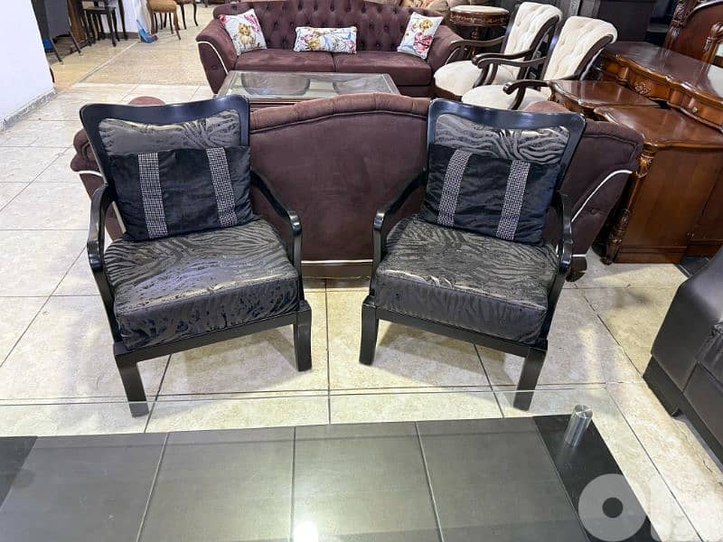 طقم كنبايات شغل توصاية اربع قطع وطاولة 2