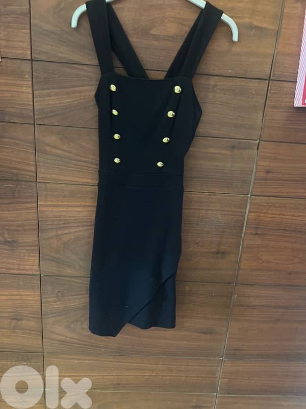 XOXO black classy dress with buttons 0