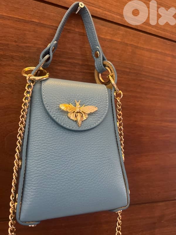 Real Italian leather small clutch 1