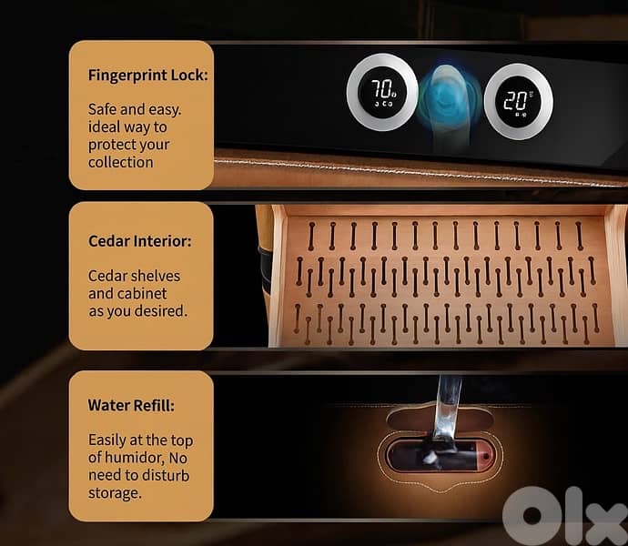 Campomatic Habana High End Hand Made Luxury 1200 Cigar Humidor 2