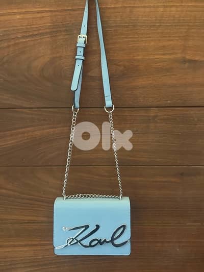 Karl Lagerfeld light blue bag