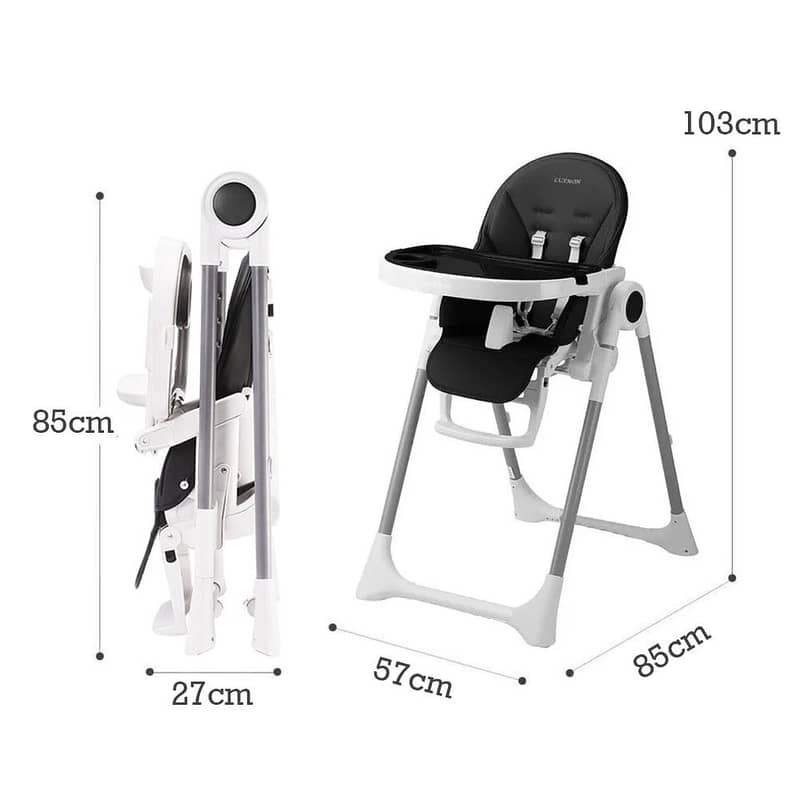 Folding High Chair For Babies And Toddlers - كرسي طعام قابل للطي 1