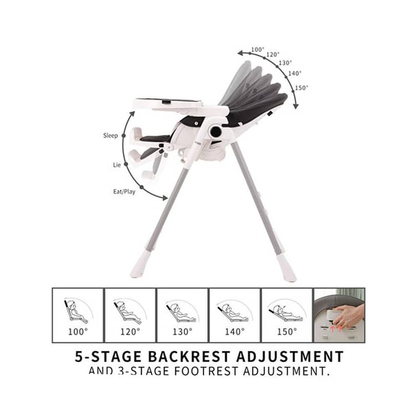 Folding High Chair For Babies And Toddlers - كرسي طعام قابل للطي 2