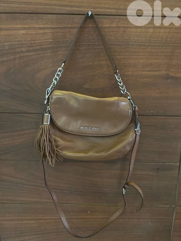 Michael Kors camel clutch 0