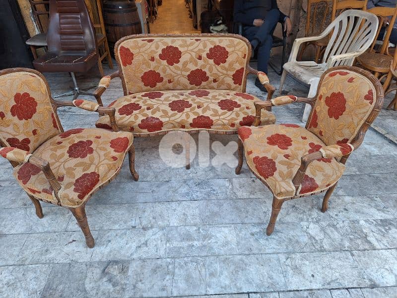 طقم صالون مميز ناعم خارق النظافة خشب زين سعر لقطة 0