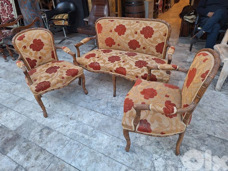 طقم صالون مميز ناعم خارق النظافة خشب زين سعر لقطة 2