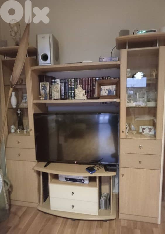 bookshelves and tv cabinet used like new 1