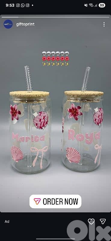 Customized glass Cup 1