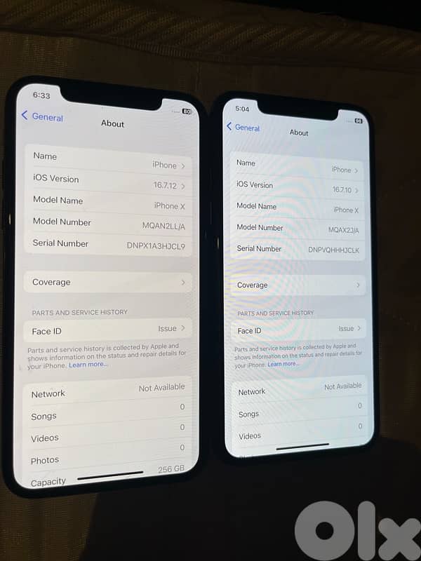 2 iphone x 256 \64 1
