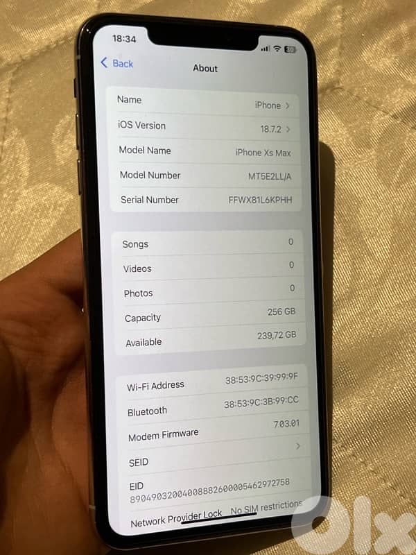 iphone xs max 256gb 4