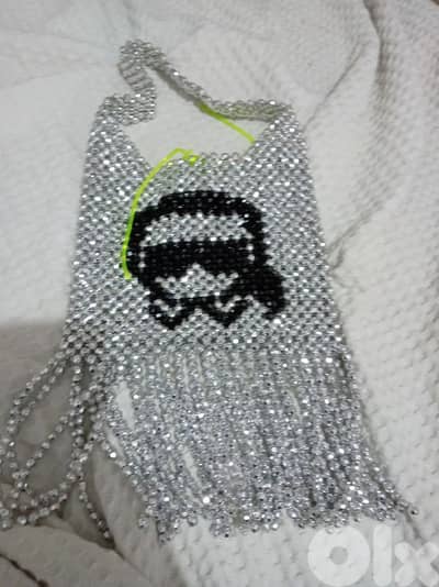 Karl Lagerfeld handnbroided  crystal bag