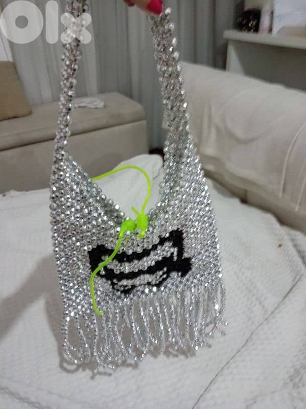 Karl Lagerfeld handnbroided  crystal bag 1