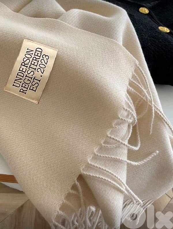 New Woman Cashmere Winter Scarf - Available colors White, Pink, Camel 1