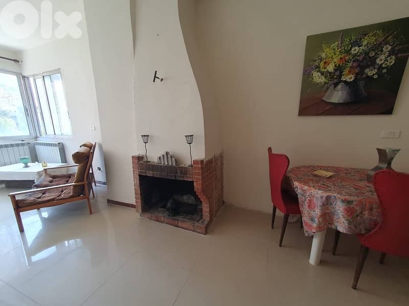 Chalet for rent in Faraya with balcony and mountain view. 0