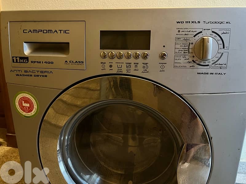 Campomatic washing mashine & dryer غسالة ونشّافة 2