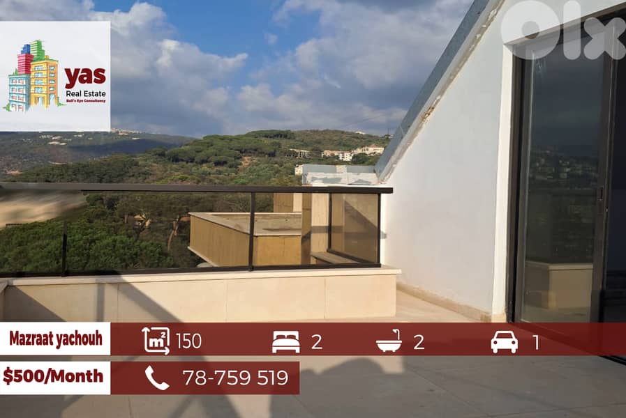 Mazraat yachouh 150m2 | Luxury Rooftop | New | Open View | JO/EW | 0