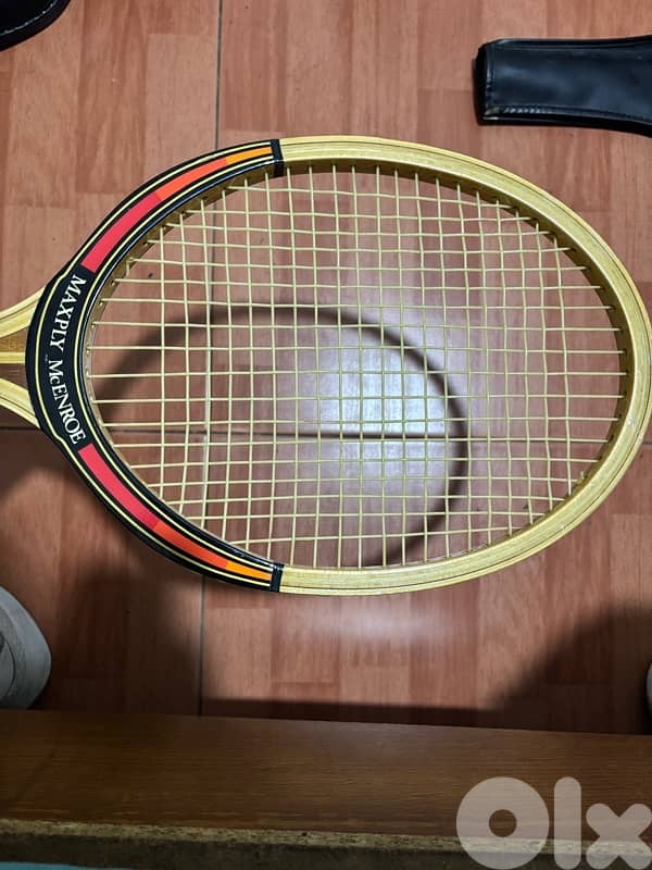 Vintage DUNLOP Maxply McEnroe wooden racquet tennis 1