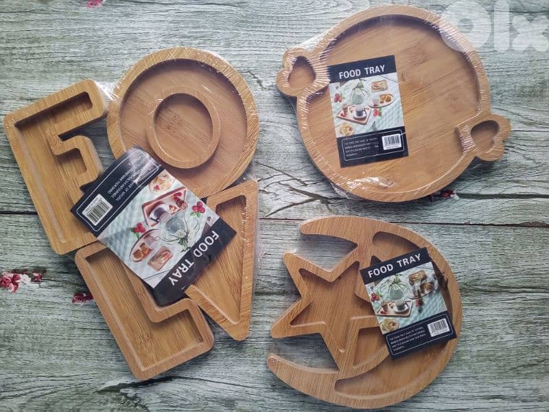 beautiful breakfast and sweets serving wood plates 0