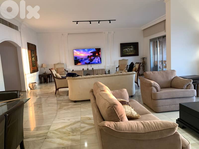 FURNISHED APT IN RAMLET EL BAYDA / SEA VIEW (300SQ) 3 BEDS , (JNR-454) 0