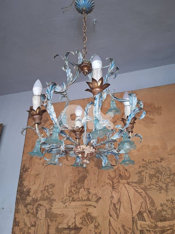 antique french leaf chandelier 3
