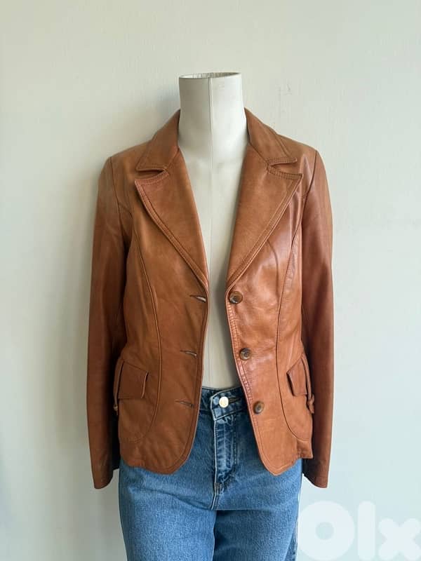 90’s vintage Douglas genuine lamb leather jacket 0