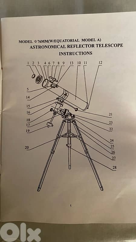 Telescope: F900/76mm 7