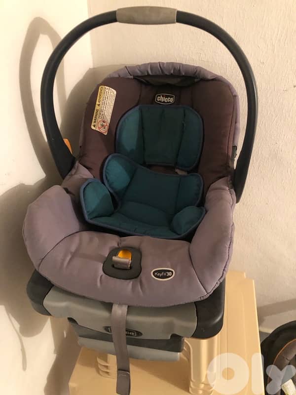 two Chicco KeyFit 30 Cleartex Infant Car Seat, Slate Brand New 0