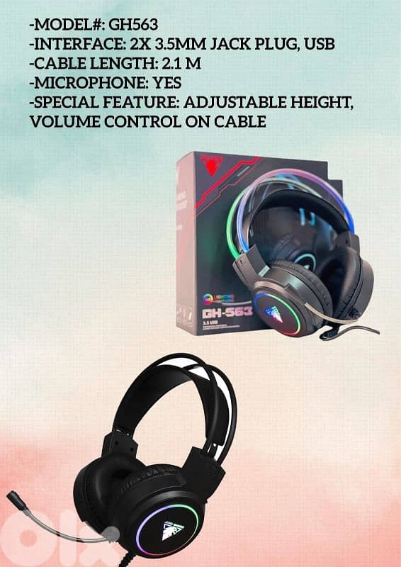 COMPUTER & TECH ACCESSORIES I GAMING HEADSET/HEADPHONE سماعات 5