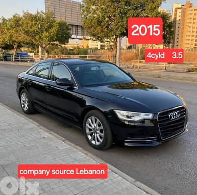 2015  Audi A6  4cyld TFSi 0  3.5 شبه جديدة مصدر الشركة لبنان