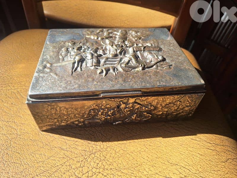vintage box silver plated hand made 3