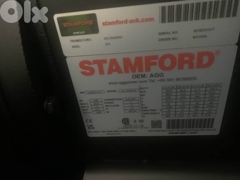 BRAND NEW!!!! GENERATOR - AGG Sound Proof Type – TRI-PHASE  88 KVA 6