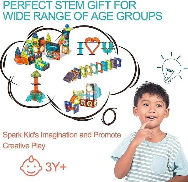 light magnetic tiles marble run set 4