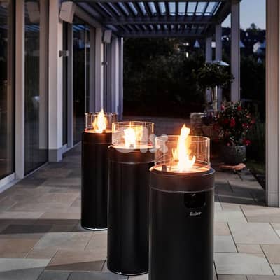 patio gas heater glass round دفاية غاز
