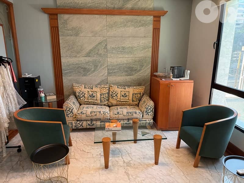 salon 1 fauteuil +2 armchairs +center table +side table 4