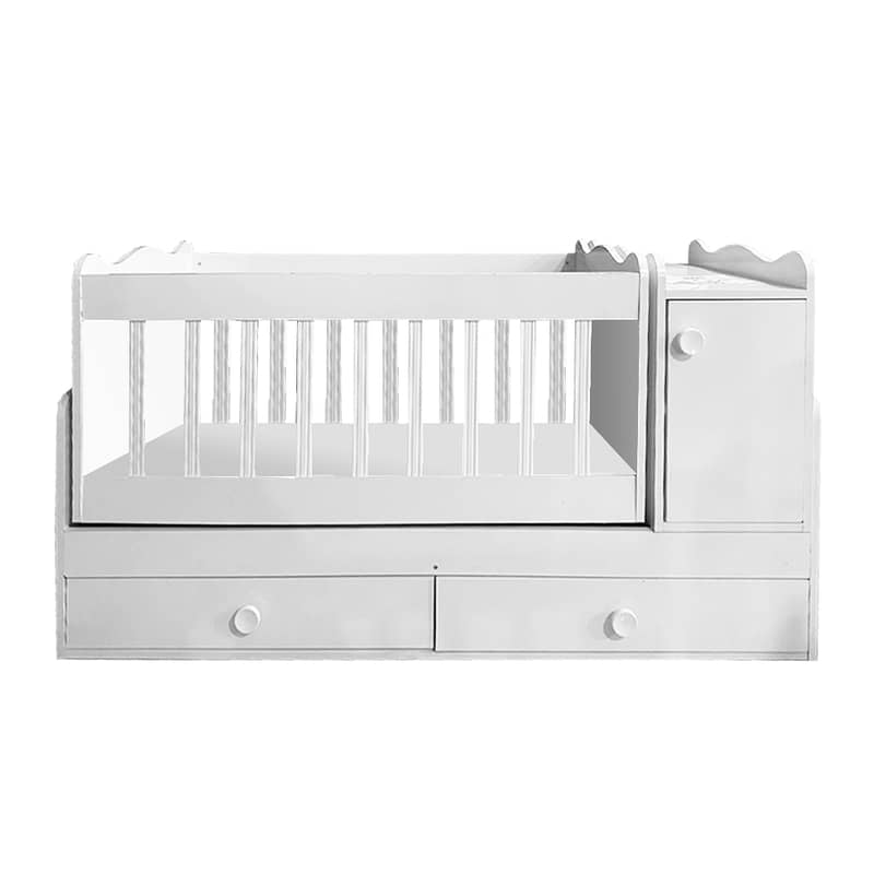 Wooden Baby Bed With Dresser - سرير أطفال خشبي مع أدراج 3