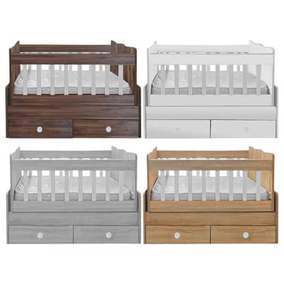 Wooden Baby Bed With Dresser