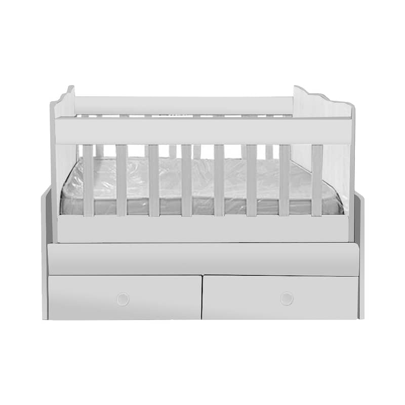 Wooden Baby Bed With Dresser 2