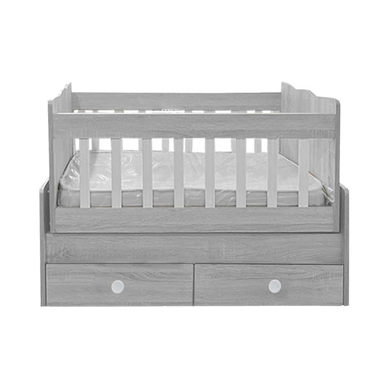 Wooden Baby Bed With Dresser 3