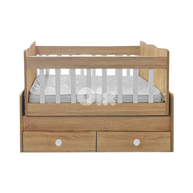 Wooden Baby Bed With Dresser 4