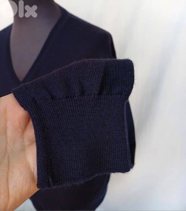 Lacoste Pure Wool V-Neck Pullover Knit Sweater Size 6/Mens XL 3