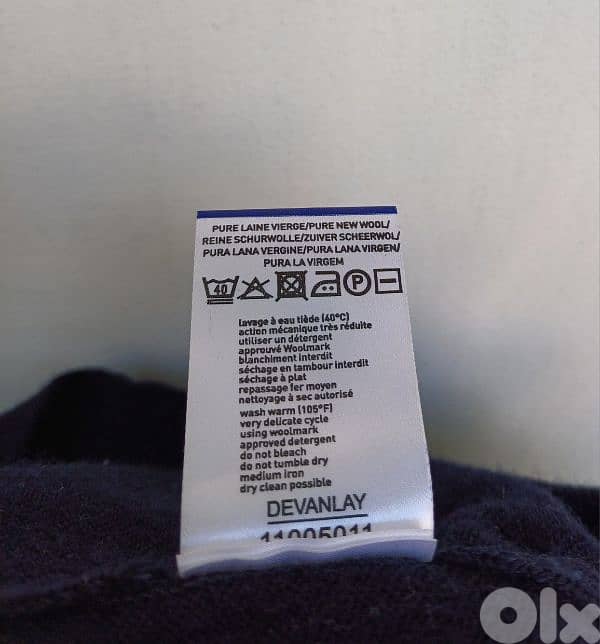 Lacoste Pure Wool V-Neck Pullover Knit Sweater Size 6/Mens XL 7