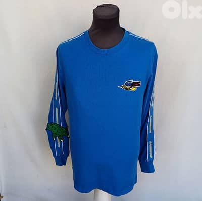 Lacoste relaxed Fit Cotton Taped Logo T-Shirt Size 3/Mens S