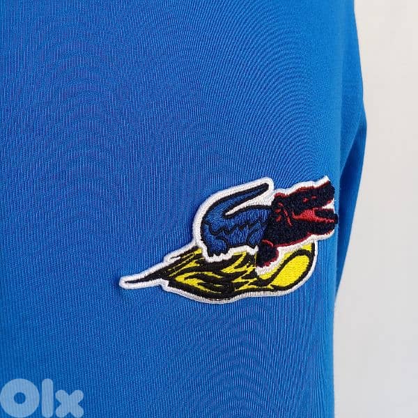 Lacoste relaxed Fit Cotton Taped Logo T-Shirt Size 3/Mens S 2