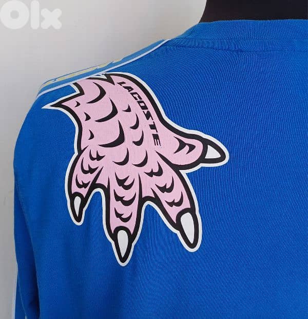 Lacoste relaxed Fit Cotton Taped Logo T-Shirt Size 3/Mens S 4